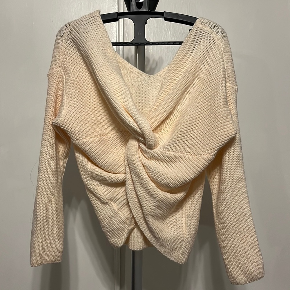 Ivory Knit Sweater - Reversible